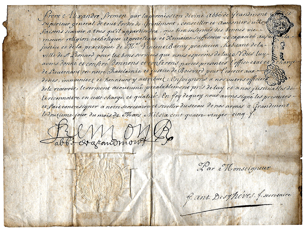 Autographe A Fremont